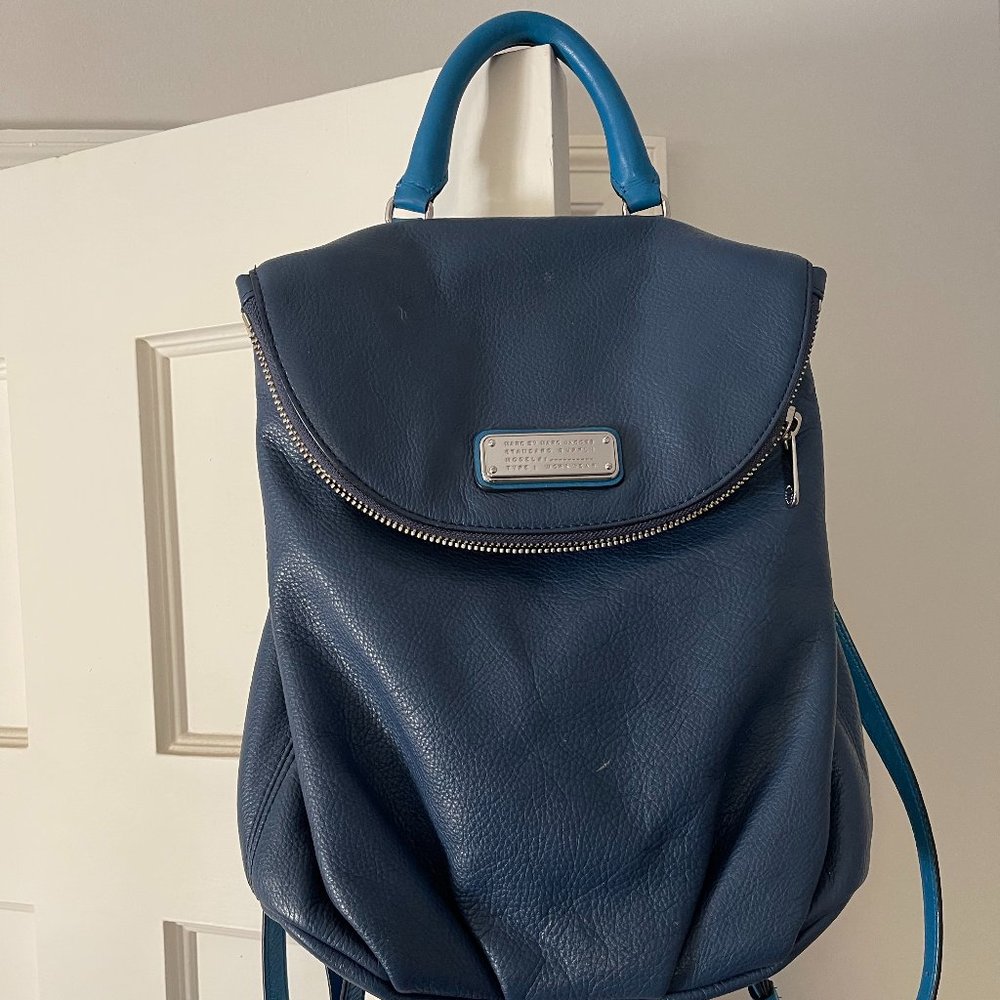 Marc by Marc Jacobs Blue, Leather Backpack